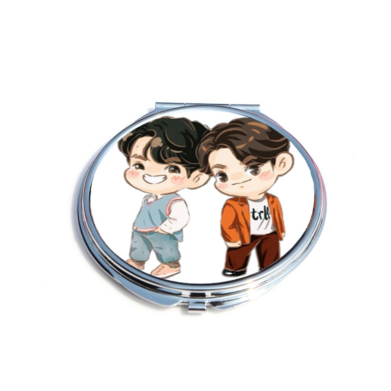 ( tròn ) Gương in hình BRIGHTWIN 2gether BL Thái Lan bỏ túi cầm tay 2 mặt dễ thương tiện lợi quà tặng độc đáo