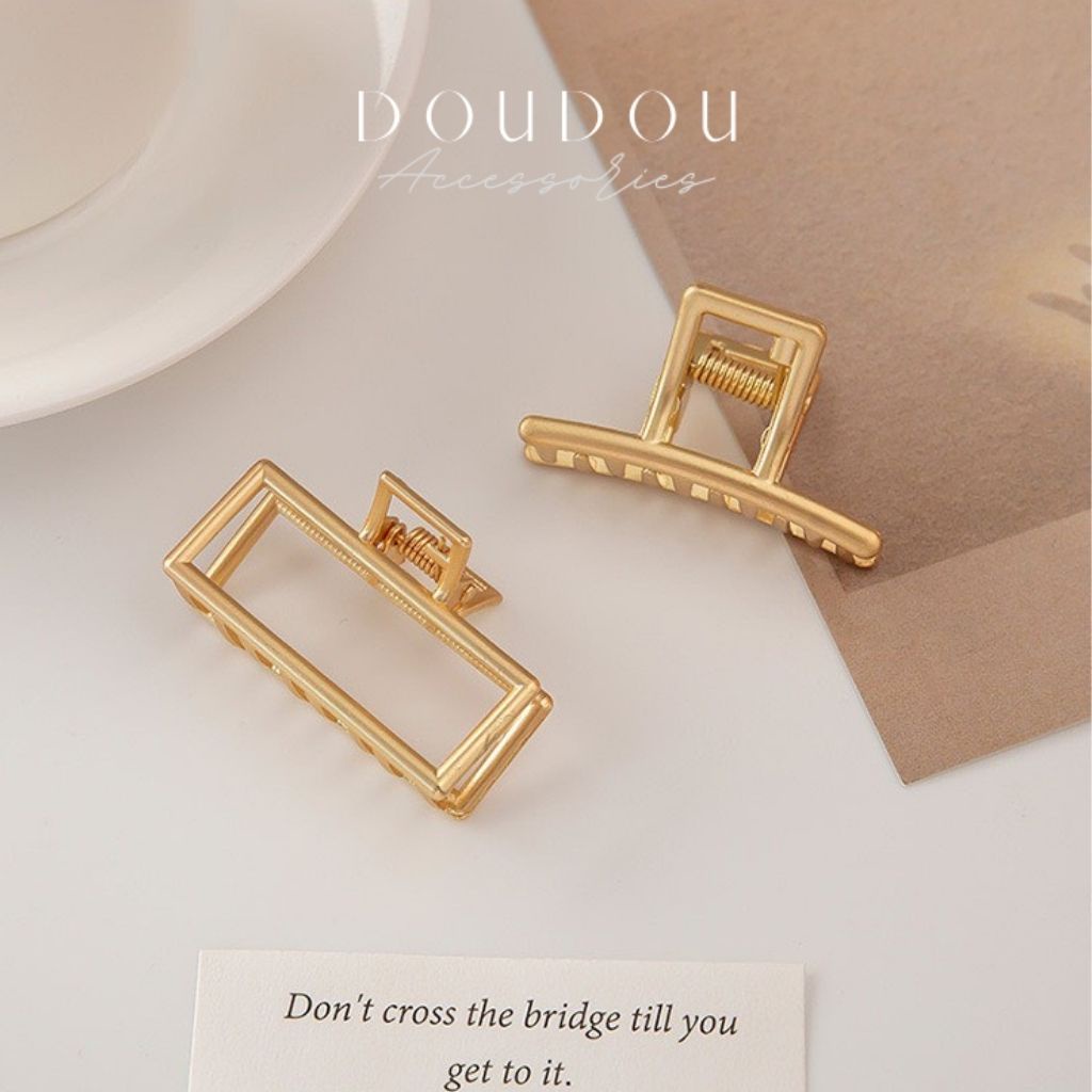 Phụ kiện tóc Doudou Cặp tóc mái Kẹp càng cua kim loại size nhỏ tiểu thư phong cách Hàn Quốc xinh xắn đáng yêu ZJ020