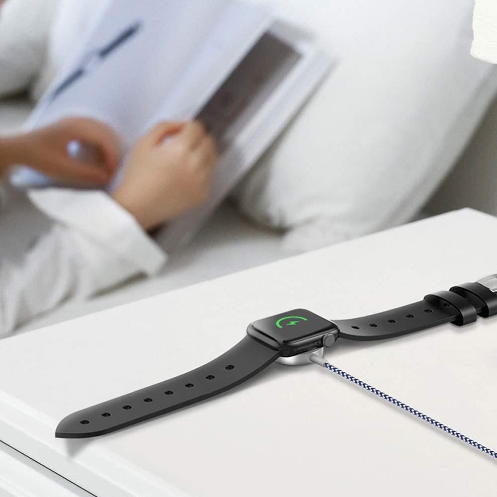 Dây Cáp Sạc Nam Châm AMORUS A4 Sợi Nylon Bện Cho Đồng Hồ Thông Minh Apple Watch 5/ 4/ 3/ 2/ 1