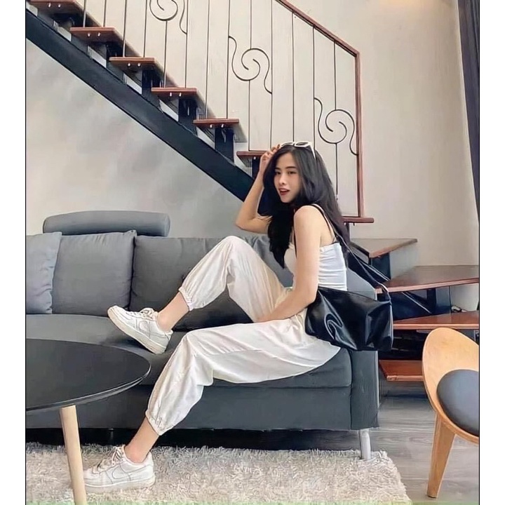 Quần jogger nữ nỉ trơn thể thao đi dạo phố, tập gym, thể dục