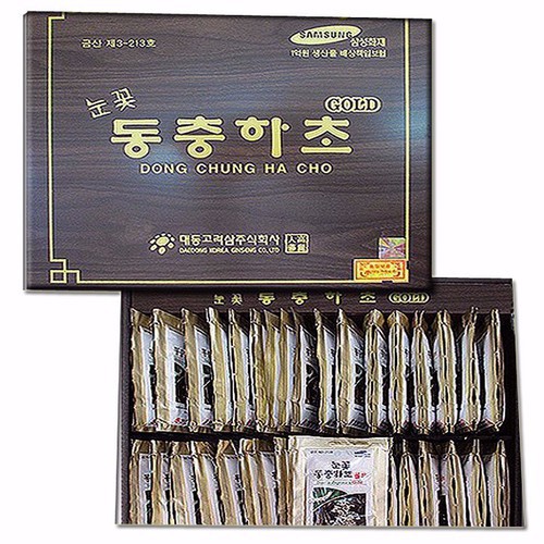 Đông Trùng Hạ Thảo Hàn Quốc hộp gỗ đen 60 gói