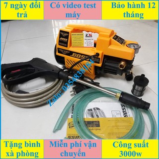 Máy rửa xe áp lực cao BOSS - 3000W (kèm bình tạo bọt tuyết)