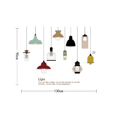 Decal trang trí bóng đèn cổ