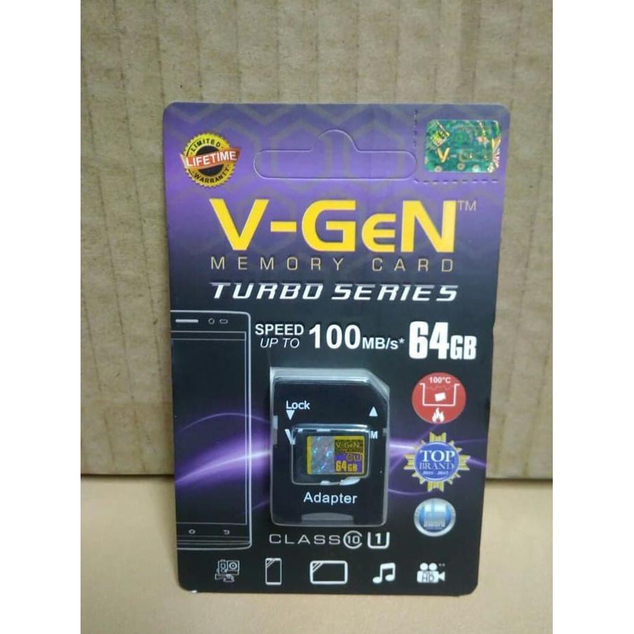 Thẻ Nhớ Sd Vgen Turbo 64 Gb