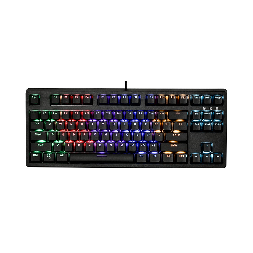 Bàn phím cơ mini máy tính không dây có dây chơi game gaming cao cấp giá rẻ bluetooth Edra EK387 Huano brown sw 746123