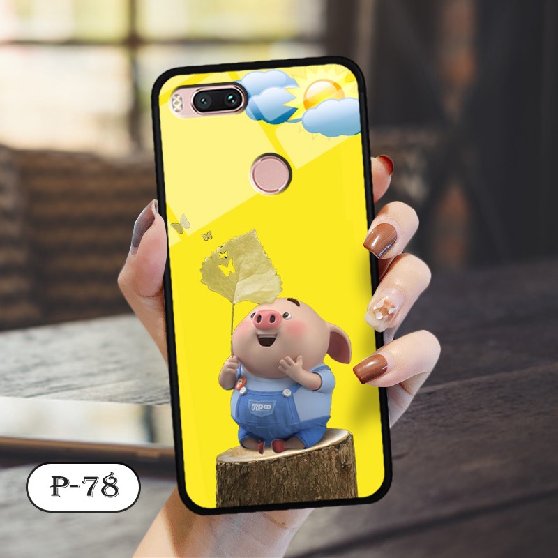 Ốp lưng kính 3D Xiaomi Mi 5x/ Mi A1- hình cute