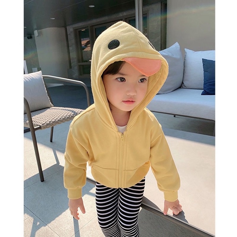 Áo khoác khóa kéo in hình hoạt hình thời trang cho bé