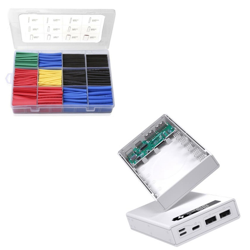 Bộ 560 Ống Co Nhiệt Kèm Hộp Sạc QC 3.0 PD 5X18650 Chất Lượng Cao Ốp