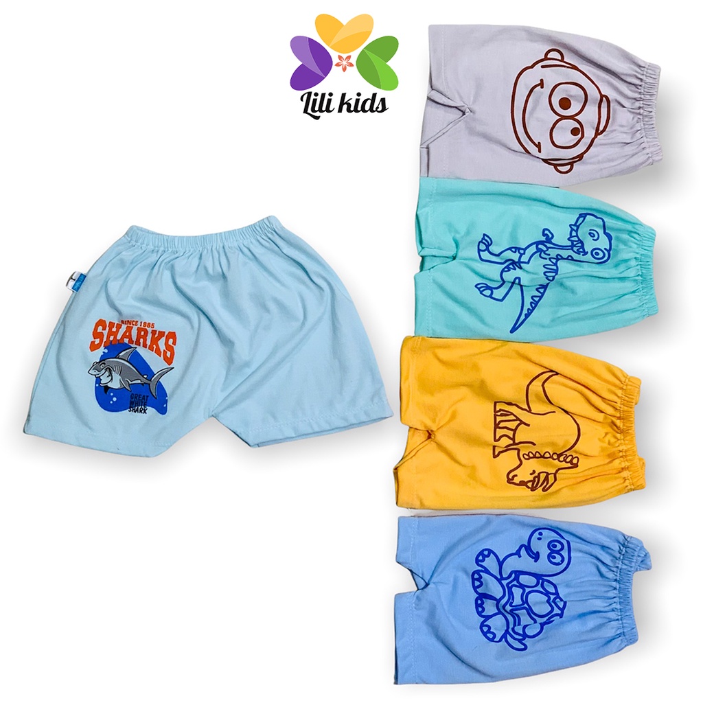 Quần Đùi Cho Bé LILI.KIDS Quần Chục Đùi Cotton Cho Bé Trai Bé Gái In Mông QC09