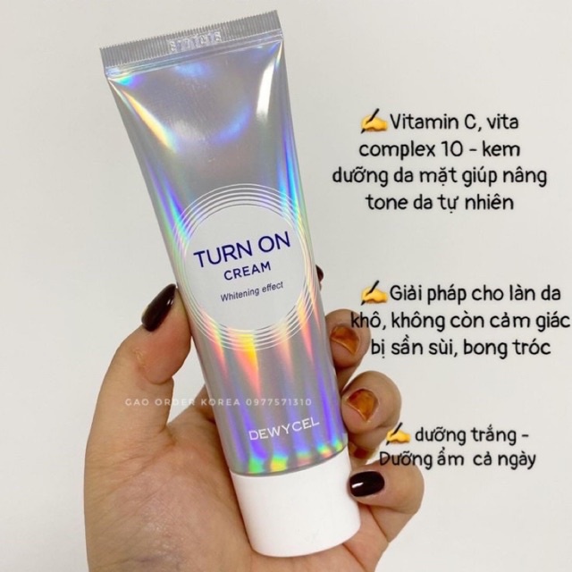 Kem dưỡng nâng tone da Dewycel Turn On Cream 50ml