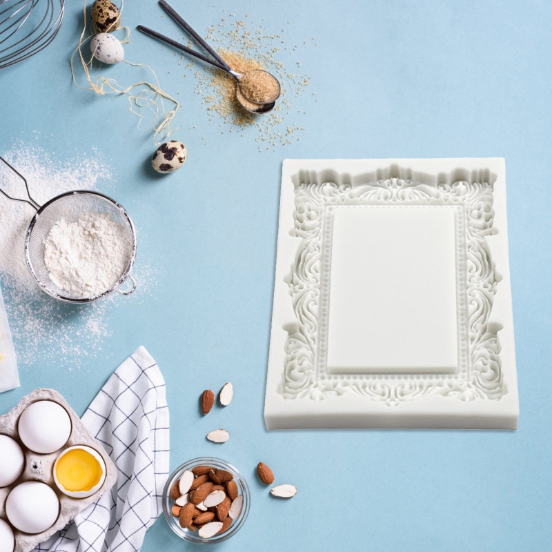 Khuôn Silicone Làm Nến Kẹo Hình Khung Ảnh Phong Cách Châu Âu DIY
