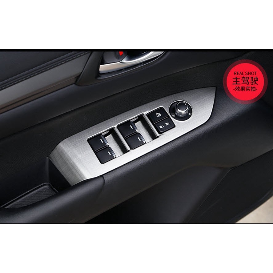 Ốp 4 công tắc lên xuống kính Mazda CX5 2018-2021 thép ko rỉ