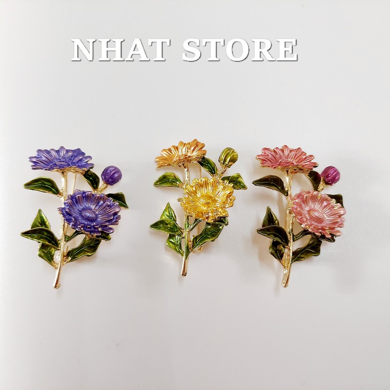 Ghim cài áo thời trang Nhat Store, trâm hoa cài áo cho nữ
