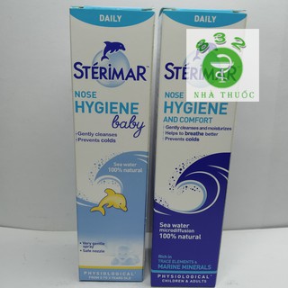 Dung dịch muối biển xịt mũi Sterimar Pháp 50ml