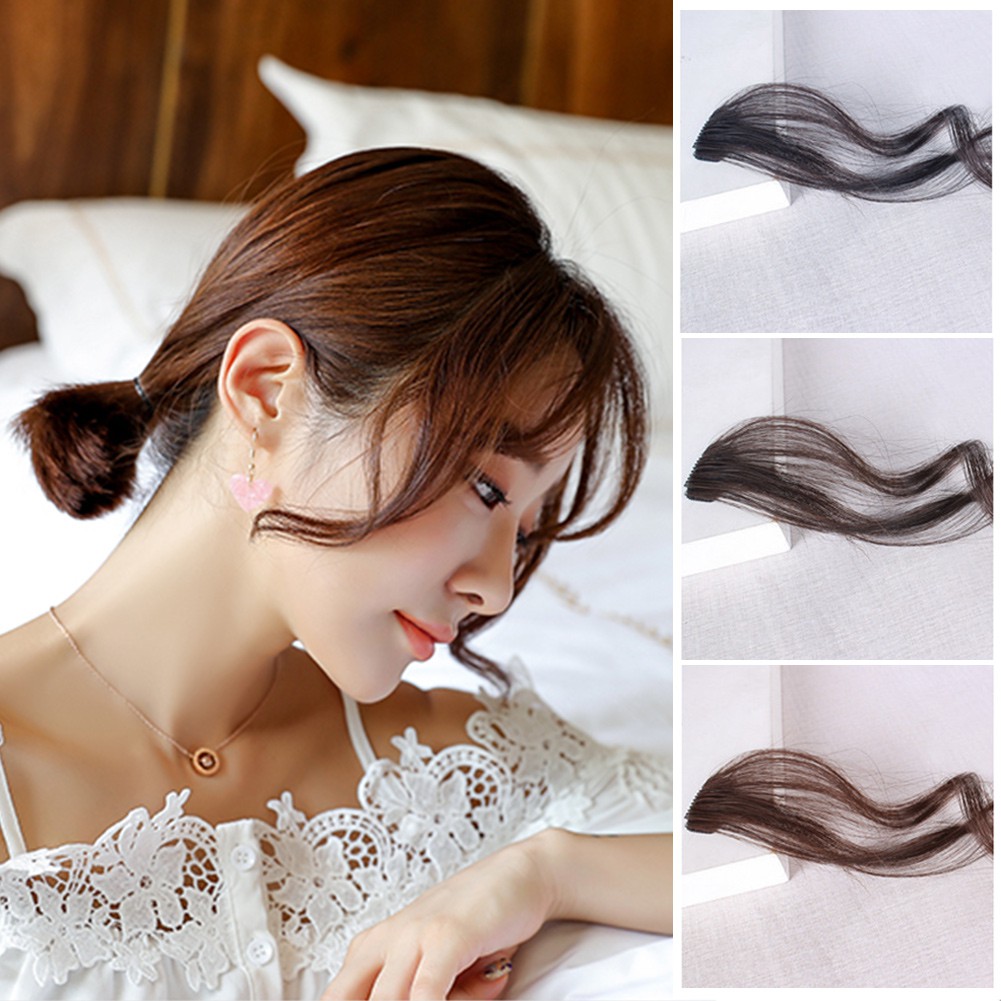 Bộ Tóc Mái Giả Dạng Ngang Nhuộm Màu Cá Tính Cho Nữ