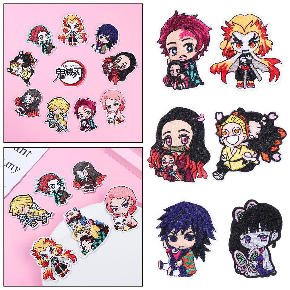 KUNHEV Sticker Ủi Thêu Hình Nhân Vật Hoạt Hình Anime