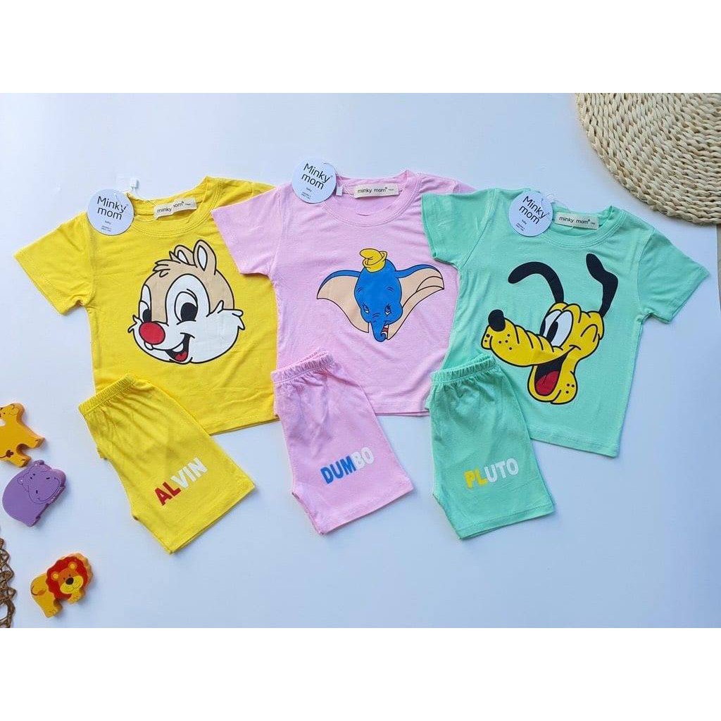 Bộ cộc tay cho bé  Bộ cộc tay DISNEY cho bé trai bé gái  chất thun lạnh cao cấp siêu mềm siêu mát