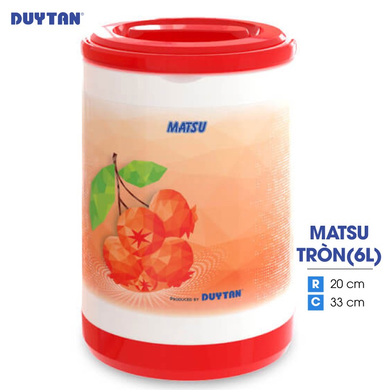 Bình đá cách nhiệt Duy Tân Matsu tròn 6 Lít - No.520