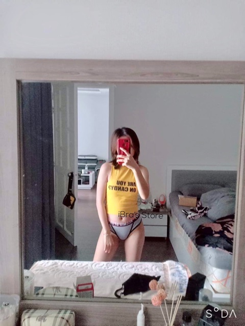 Quần lót cotton thể thao cạp cao sexy, Quần lọt khe nữ thể dục ALLMIX IBRA'S STORE iB012