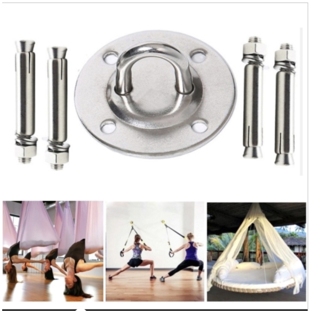 Bộ móc PAD Vít ốp tường Treo Võng Yoga , vòng lyra, dây TRX, móc ghế xích đu