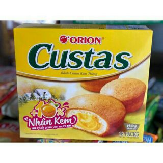 Bánh Orion Custas nhân kem trứng (gói 12 chiếc)