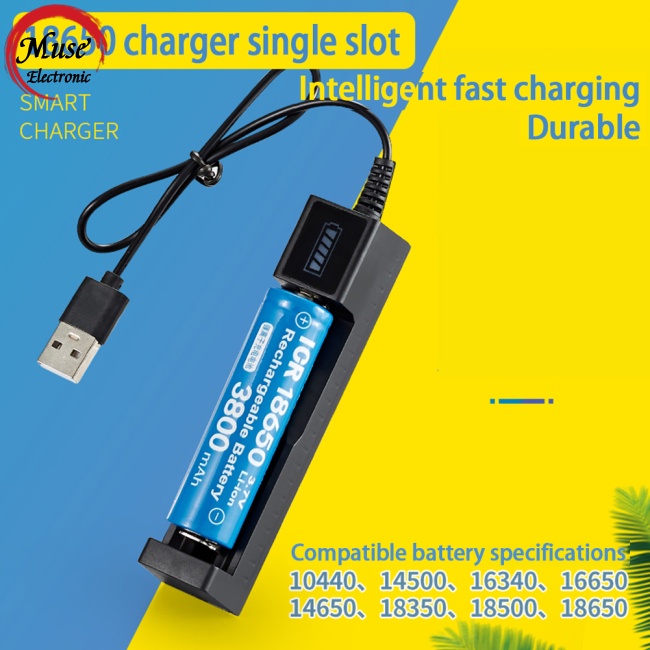 Bộ Sạc Pin Lithium 18650 Thông Minh Có Đèn Báo