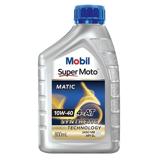 Sản Phẩm Nhớt cao cấp Mobil Super Motô Scooter  SAE 10w40 Chai 0,8Liter Nhập Singapore [xe tay ga]