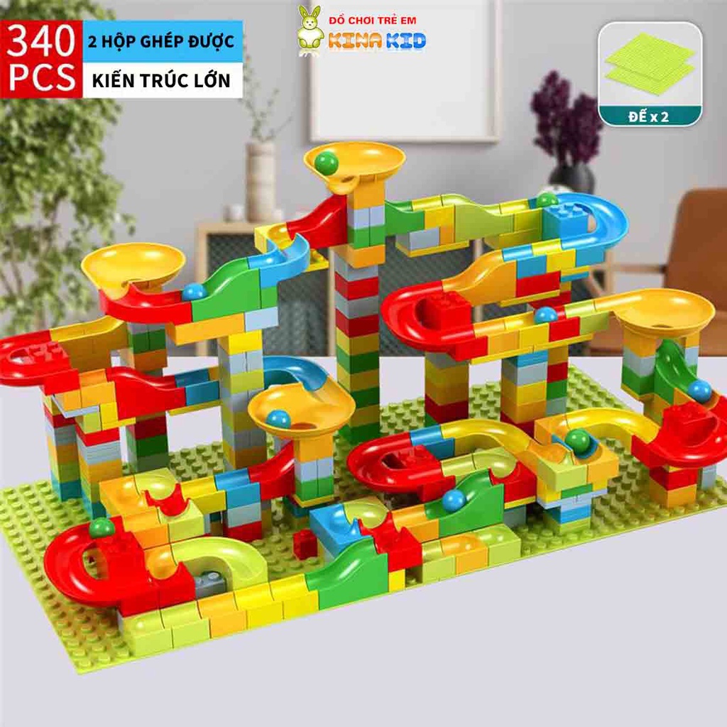 Bộ Xếp Hình leg o Cầu Trượt Thả Bi 170 Chi Tiết cao cấp, Phát Triển Tư Duy Cho Bé