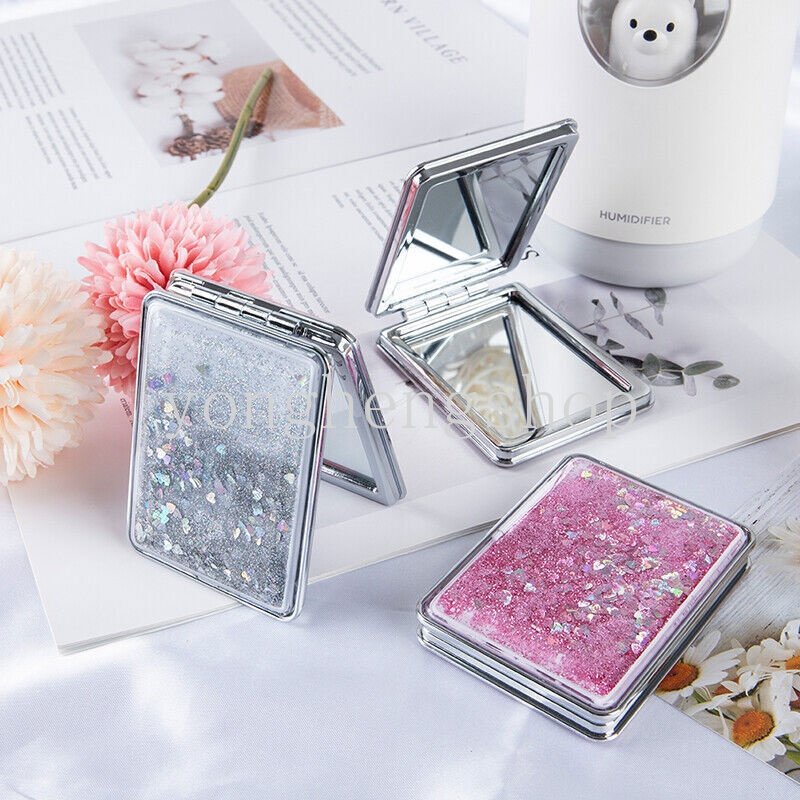 Gương Trang Điểm Mini Hai Mặt Gấp Gọn Sáng Tạo