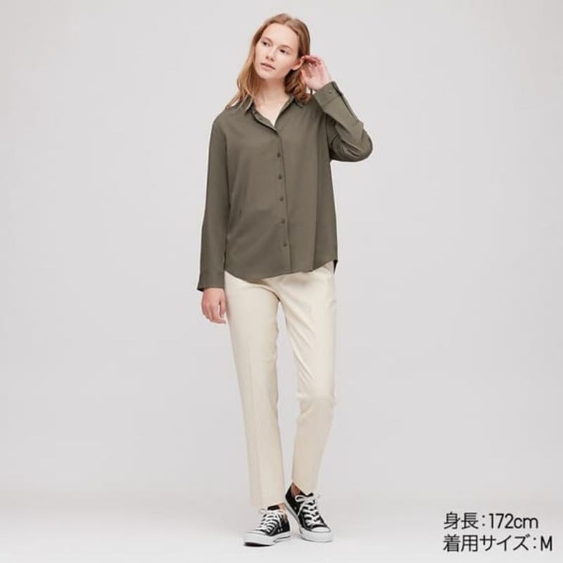 Áo sơ mi nữ dài tay dòng Easy Care của UNIQLO