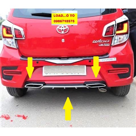 Líp Pô Chia, Lippo Xe Toyota Wigo Mẫu 2 Pô Thời Trang cao Cấp