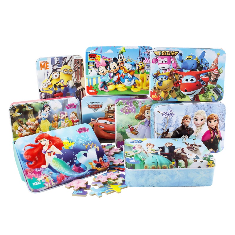 Tranh Ghép Hình Jigsaw Puzzle 100 Mảnh Hộp 3D/Jigsaw Puzzle 100 Mảnh/Tranh Xếp Hình Cho Bé Từ 2 Tuổi