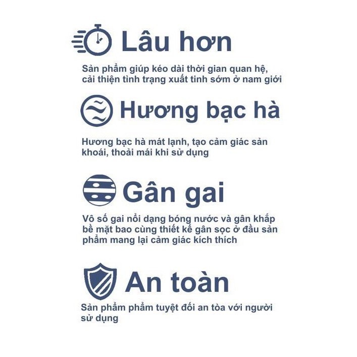 Bao Cao Su Rocmen Mát Lạnh Gân Gai Kéo Dài Quan Hệ Hộp 3 Bcs