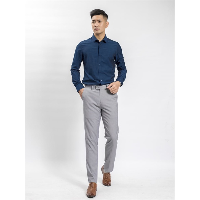Áo sơ mi dài tay Aristino cổ độc đáo gọn gàng, sợi tre kháng khuẩn, from slim  tà lượn ALS60208