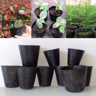 Set 5 chiếc - Cỡ lớn-  Túi bầu ươm cây nilon đen, túi ươm cây, bầu ươm cây