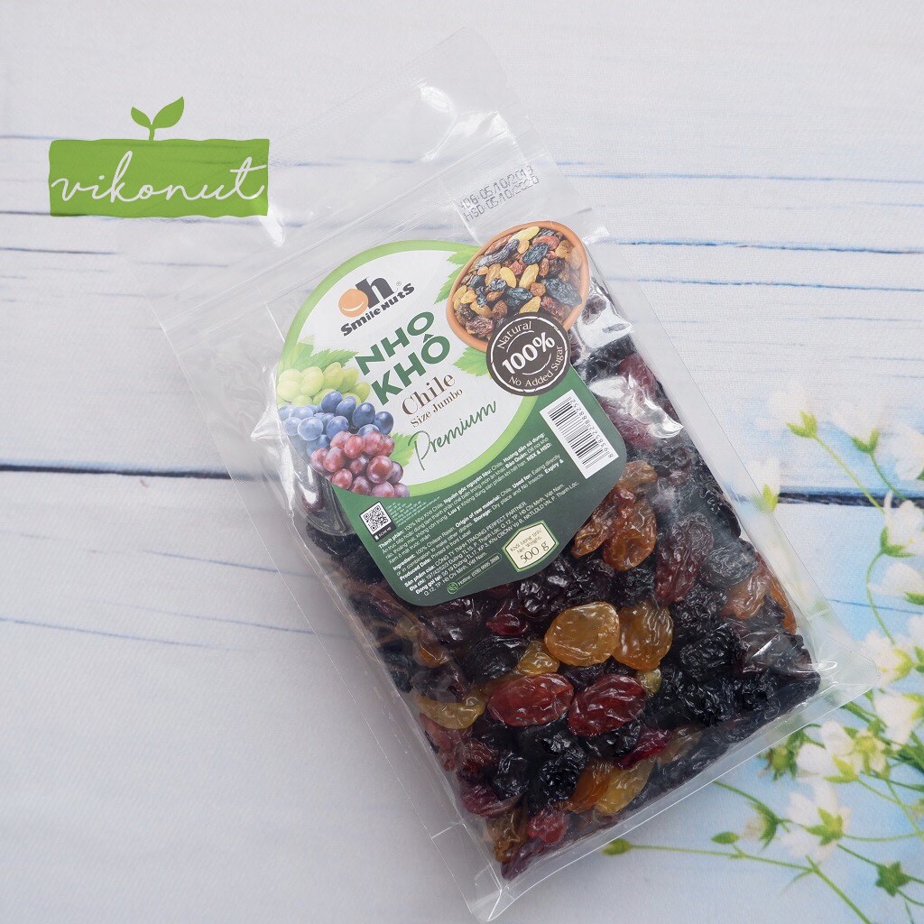 [Mã GROSALE2703 giảm 8% đơn 250K] Nho Khô Mix Chile 3 màu dòng thượng hạng size lớn [500gr] - Chilean Raisins Jumbo Size | BigBuy360 - bigbuy360.vn