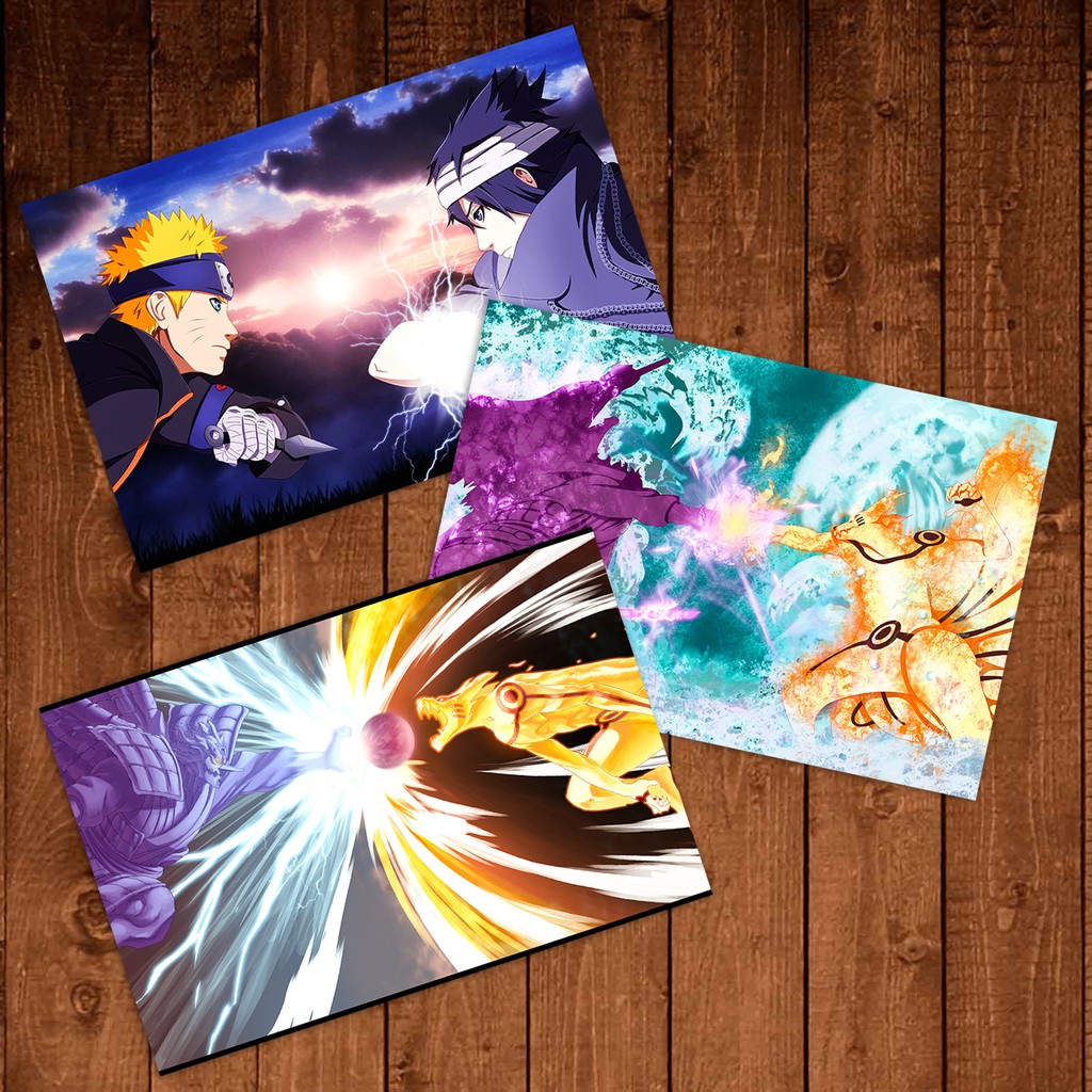 Naruto - decal dán tường hình ngang khổ 20x30 (cao x ngang).