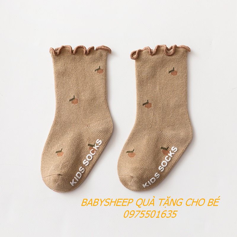 Set Tất Hàn 5 Đôi Bé Trai Bé Gái Baby Sheep Từ 0 - 3 Tuổi Họa Tiết