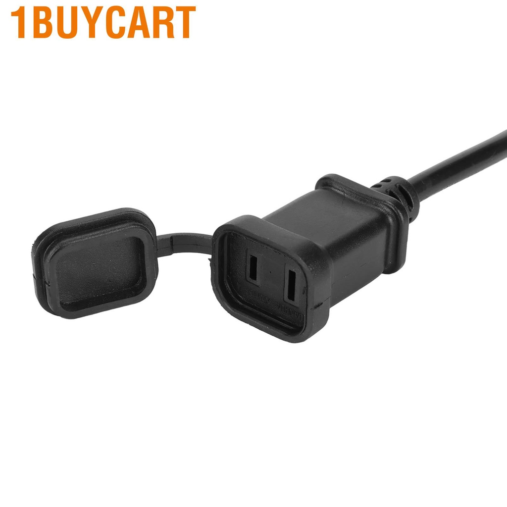 Dây cáp nguồn nối dài USA đầu cắm 2pin US AC có vỏ chống nước kèm cầu chì chuyển đổi NEMA 5‑15P sang 5‑15R