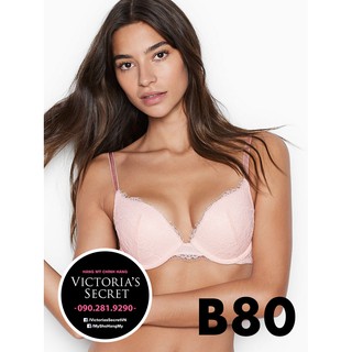 (Hàng Mỹ) 36B/B80 - Áo hồng Lace Pink (81) Dream Angels, nâng ngực, phối ren, lưới cá tính - Victoria's Secret