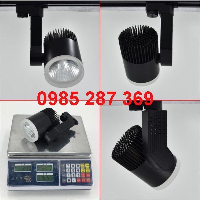 Giá Sỉ Đèn LED rọi ray vỏ trắng đen, ánh sáng trắng vàng