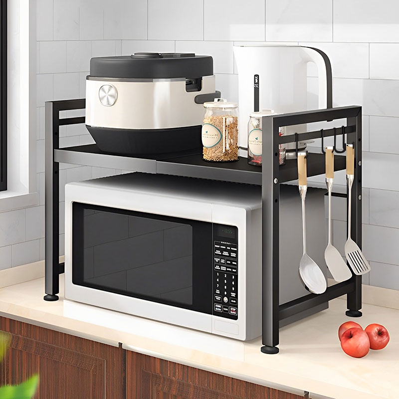 Kệ Lò Vi Sóng 2-3 Tầng Kệ Nhà Bếp Đa Năng kích thước có thể điều chỉnh Kệ Để đồ gia dụng nhà bếp kệ để đồ