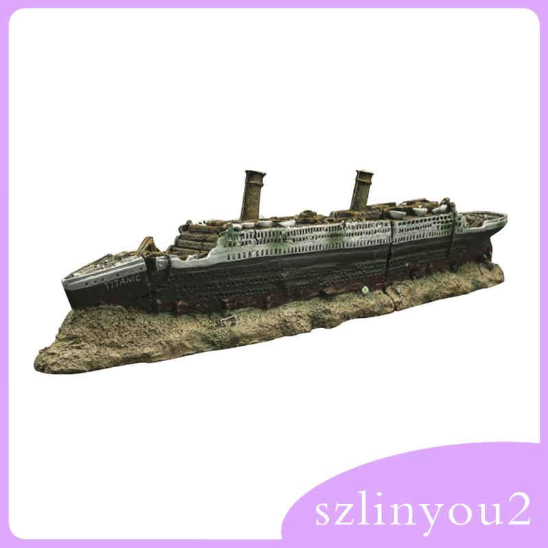 Đồ trang trí tàu Titanic trang trí bể cá