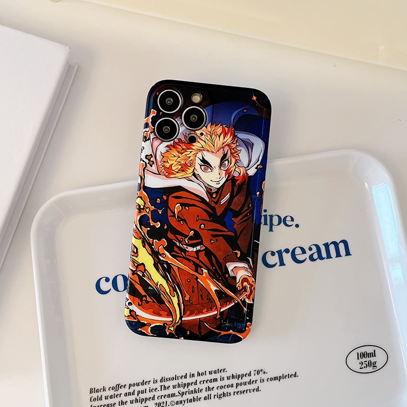 Ốp Điện Thoại Mềm Nhám In Hình Hoạt Hình Demon Slayer Cho iPhone 14 Pro Max 13 11 12 Pro Max Xs Max XR 14plus