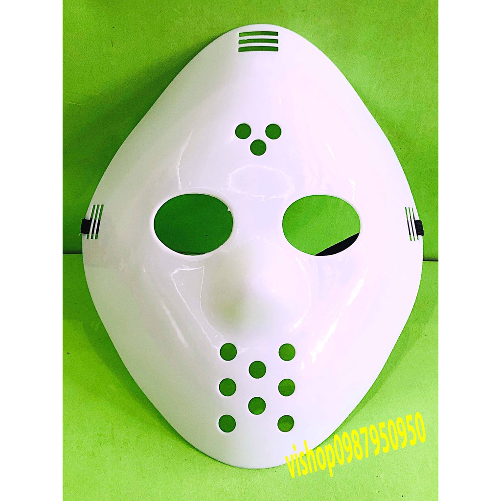 Mặt nạ Jason hóa trang Halloween leegoal Màu Trắng Lỗ tròn giá rẻ