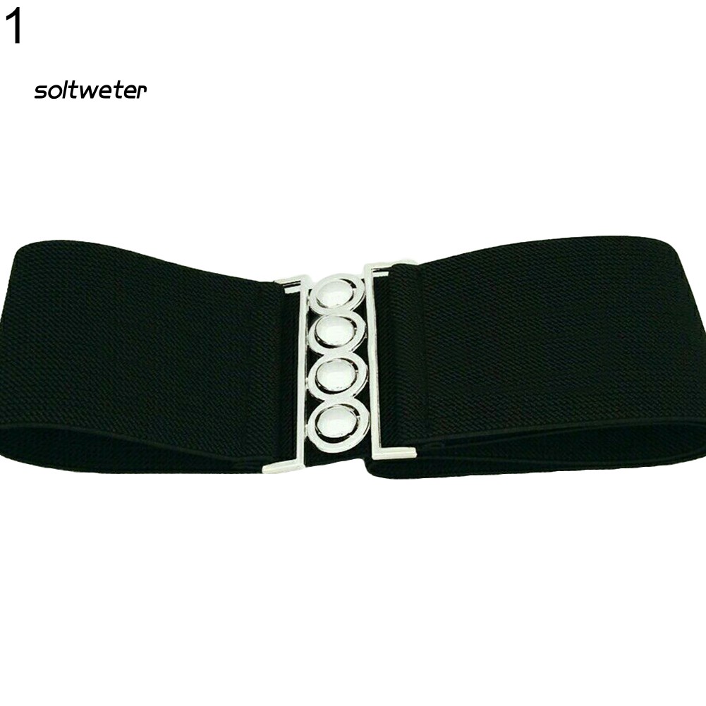 Thắt Lưng Co Giãn Khóa Kim Loại Thời Trang Cho Nữ