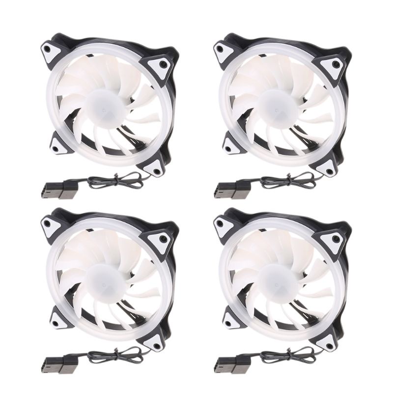 1 Bộ Quạt Tản Nhiệt Đèn LED RGB 120MM Tùy Chỉnh Kèm Ốc Vít Cho Máy Tính PC Laptop