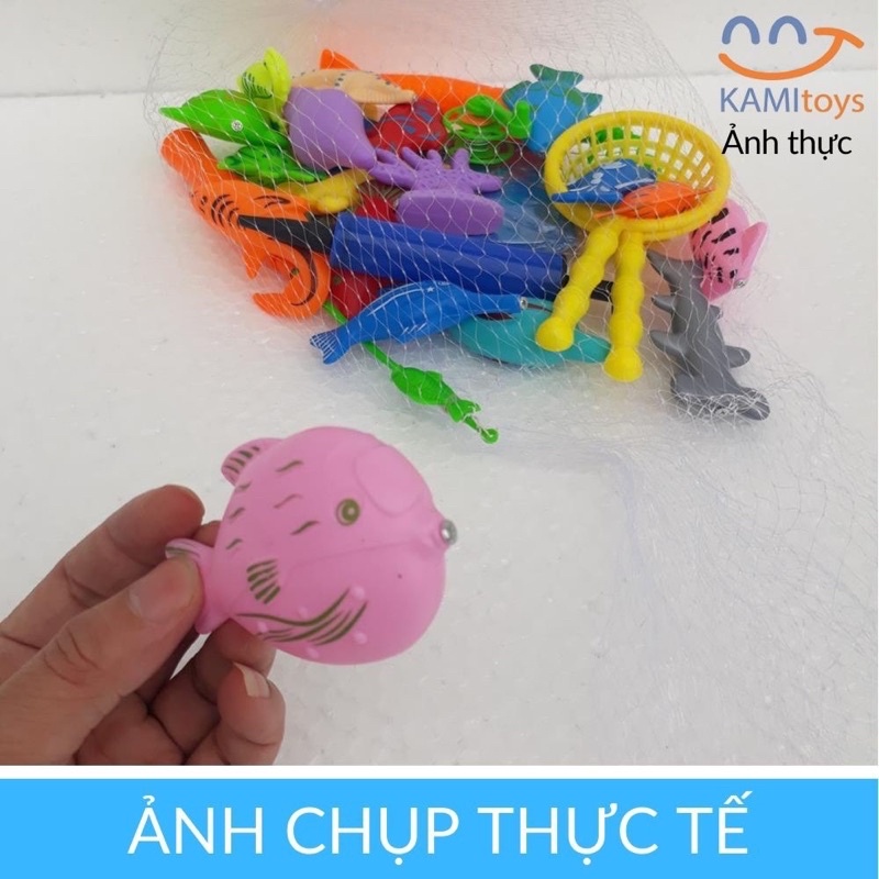 Đồ chơi Bể phao nước Câu cá cỡ Lớn 40*55cm Đủ bộ gồm Bể hơi+Cần câu+Bơm+Cá gắn nam châm