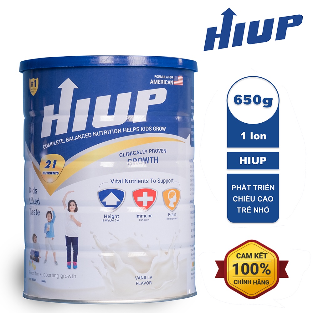 Combo 2 hộp sữa bột HIUP tăng chiều cao cho trẻ từ 2 đến 15 tuổi