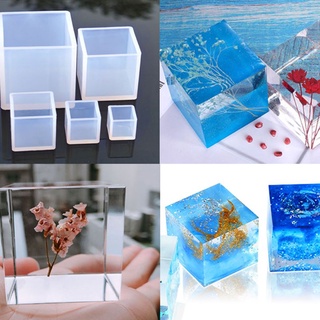 Bộ 4 Khuôn Silicone Làm Trang Sức Hình Vuông